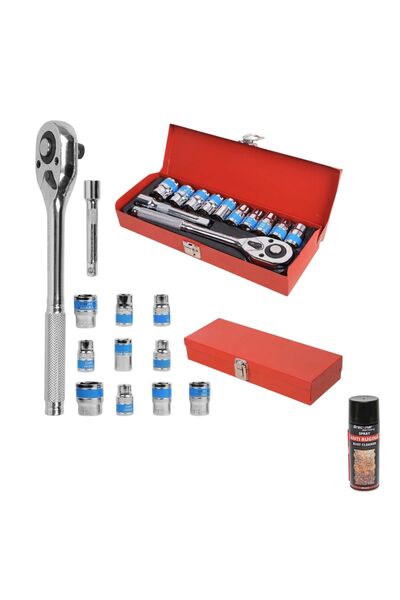 OEM Trusa/kit tubulare, marime 18-24mm, clichet 1/2 inch, 12 piese, cutie met...