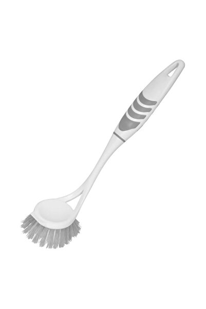 BAMI NETWORK Perie vase cu peri duri plastic gri 27cm pentru curatare eficienta