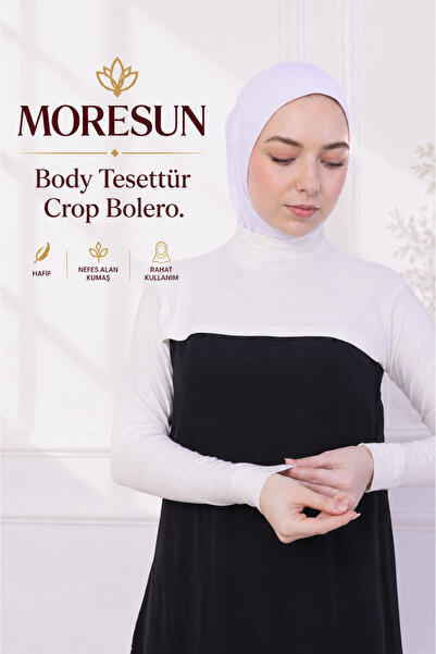 MORESUN Turtleneck Neck Collar Sleeveless Top - Lycra Women's Body Hijab Crop...