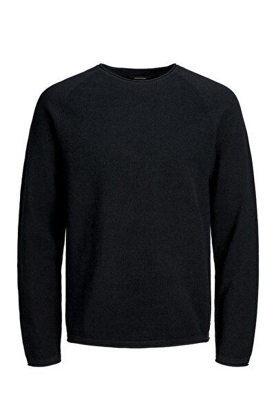 Jack & Jones Μπλούζα πλεκτή ανδρική "Hill knit" μαύρη
