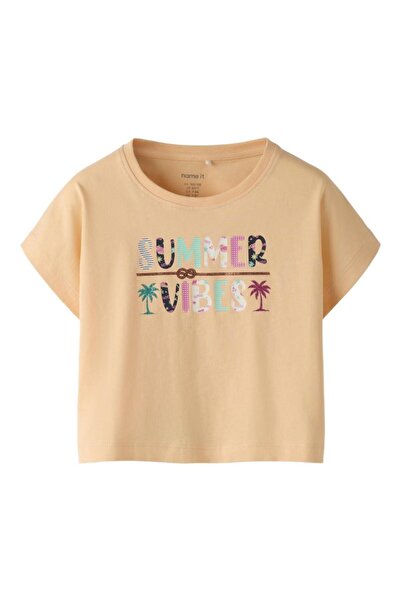 Name it Μπλούζα κοντομάνικη κορίτσι "Summer vibes" πορτοκαλί