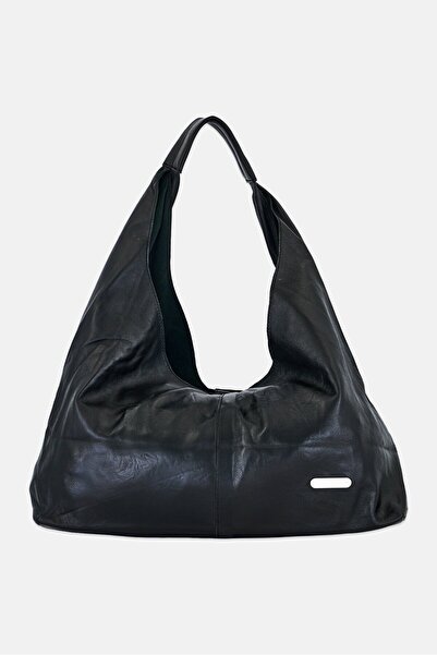 Muubaa Women Brand Logo Shoulder Bag, Black