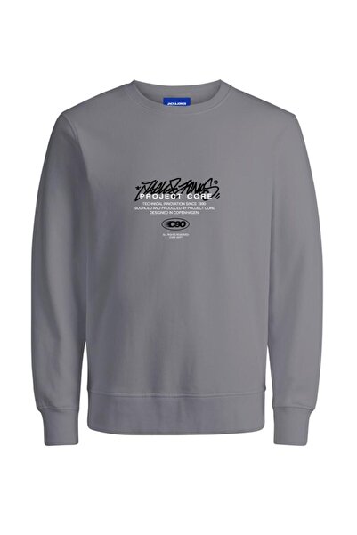 Jack & Jones Μπλούζα φούτερ ανδρική "Scripture" γκρι