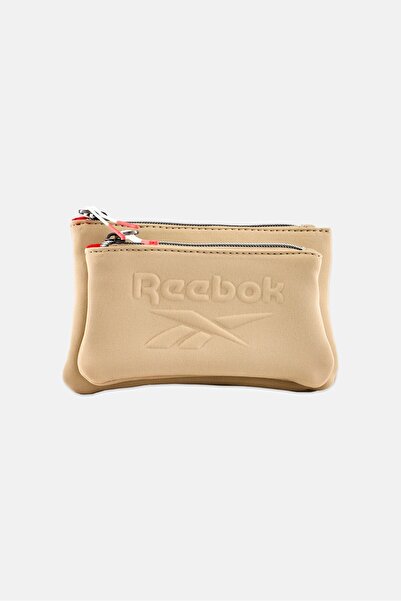 Reebok حقيبة نسائية من قطعتين تحمل شعار العلامة التجارية، لون بني فاتح