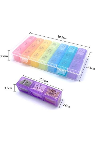 STARSTAR Tablet box 7 days small pill morning afternoon evening portable medi...