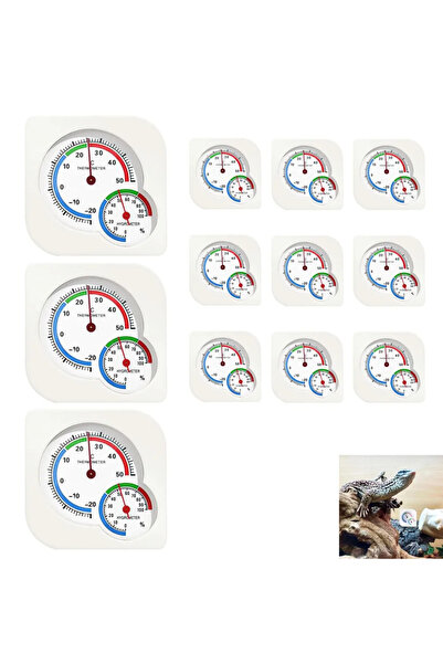 STARSTAR 12-piece mini indoor thermometer and hygrometer set with pointer, su...