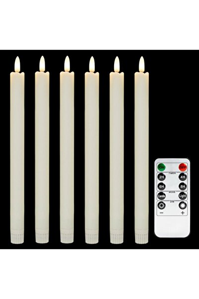 Morvena Picks 6 lumânări LED, lumânări cu flacără dinamică, lumânări cu telec...