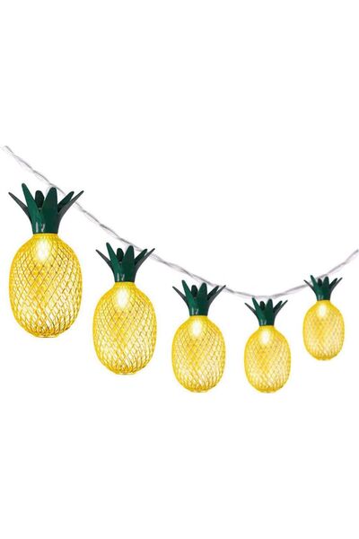 STARSTAR 3m Pineapple String Lights with 20 LEDs, Decorative Tropical Fairy L...