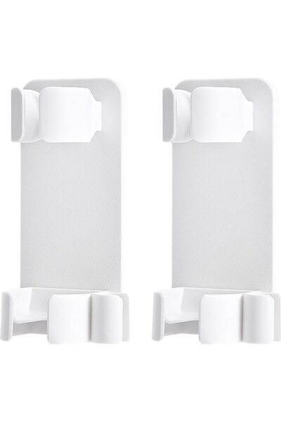 STARSTAR 2-Piece Wall-Mounted Curling Iron & Hair Dryer Holder - No-Drill Adj...