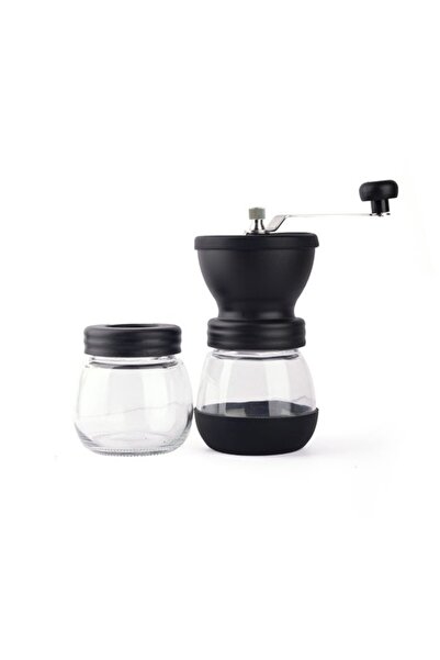 STARSTAR Manual coffee bean grinder with 2 glass jars, hand coffee grinder wi...