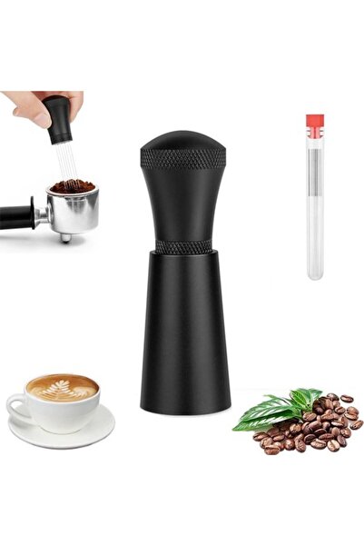 STARSTAR Black 7-Needle Mini Espresso Coffee Tamper Stirrer Tool with 10 Stai...