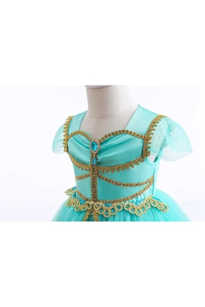 OEM Costum Jasmine, Aladdin pentru fete, rochie albastră și accesorii, 3-4 an...