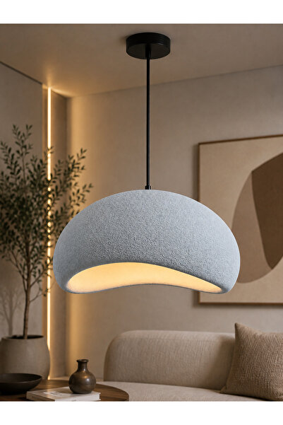 Lambadar Titan Model Premium Beton Dokulu İskandinav Tasarım Plafonyer Gri Av...