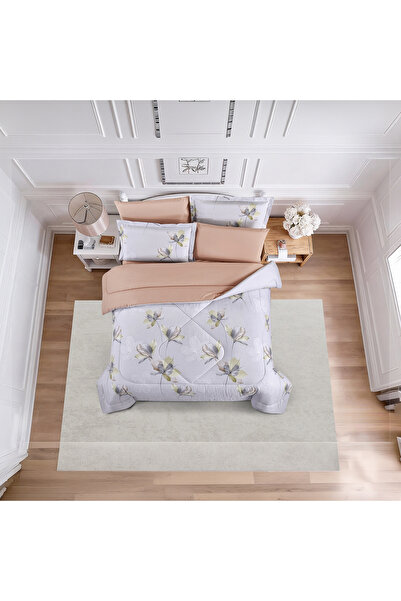 unique home collection طقم لحاف فريد من نوعه من القطن 100% لجميع المواسم، 4 ق...