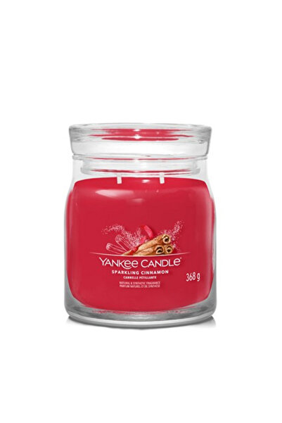 Yankee Candle Блестяща канелена ароматна свещ, среден размер, 368 г
