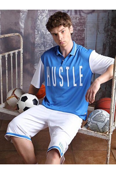Hubberholme By Styli Men Streetletics Printed Polo and Shorts Co-ords