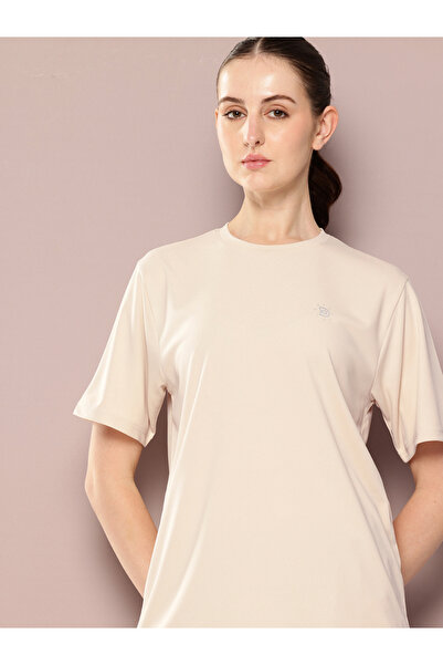 Dillinger By Styli Beige Round Neck Oversized T-Shirt