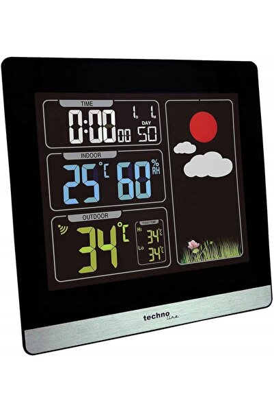 TECHNOLINE STAȚIE METEOROLOGICĂ TERMOMETRU HIGROMETRU CEAS DCF