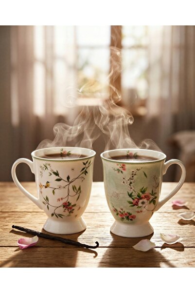 NO BRAND SET DE CĂNI CERAMICE 2 BUCĂȚI PENTRU CAFEA ȘI CEAI 300 ML