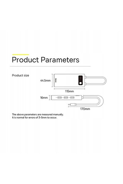 Baseus HUB ADAPTOR 4-ÎN-1 USB-C LA 4X USB 3.0 PENTRU MACBOOK, TELEFONE WINDOWS