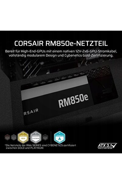 Corsair RM850e PCIe 5.1 80+GOLD ATX3.1 Sursă de alimentare modulară