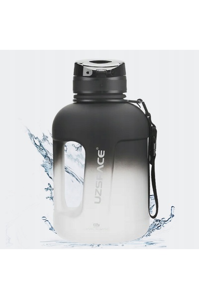 NO BRAND Uzspace Tritan Gradient 3066 2300 ml Negru-Alb Sticlă de turism