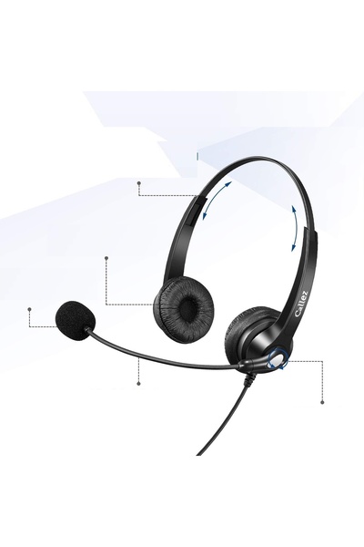 NO BRAND Căști cu fir, supraauriculare, cu microfon Callez C502