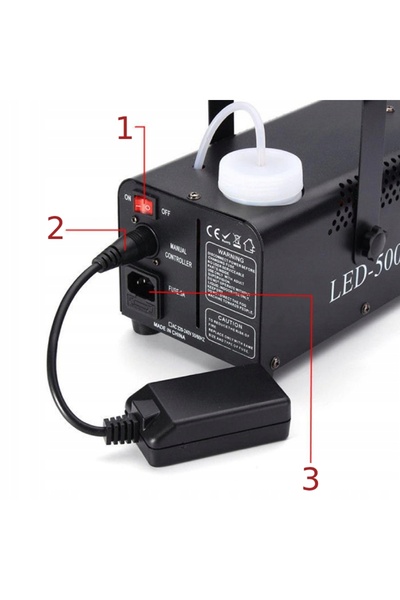 GAT GENERATOR DE FUM ȘI CEAȚĂ CU 8 LED-URI RGB, PUTERNIC ȘI EFICIENT, 500 W +...