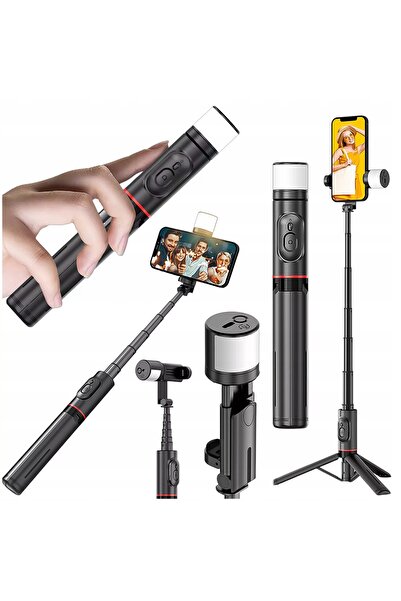 NO BRAND Kij kijek Selfie Stick Trepied cu Lumină LED și Telecomandă Bluetoot...