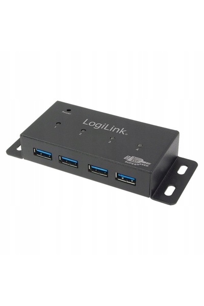 LogiLink HUB USB 3.0 ACTIV 4 Porturi Viteză Mare 5Gbps Carcasă Metalică Alime...