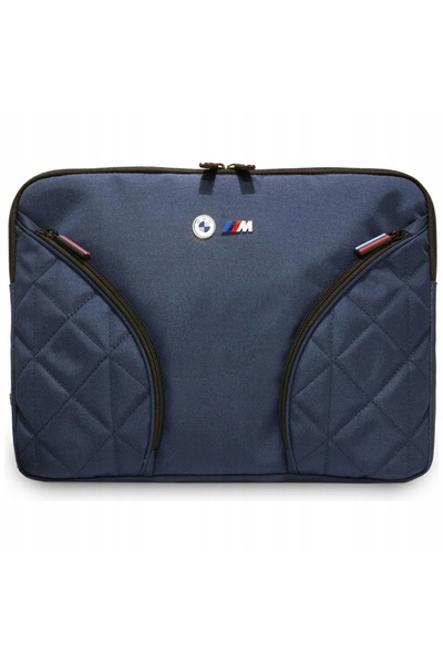NO BRAND Geantă BMW din nailon cu buzunare și logo metalic, 14 inch, granat