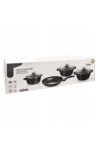 Orion Set de vase de gătit din GRANIT, set de oale și tigăi, 7 piese, pentru ...