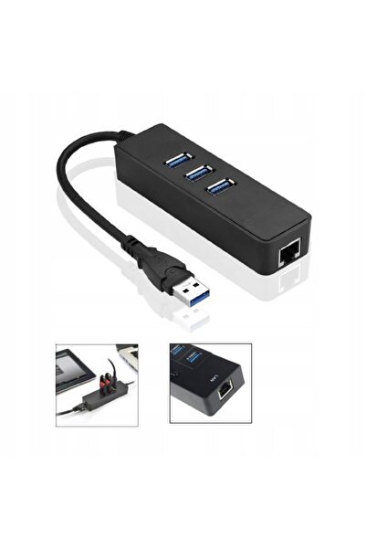MicroConnect USB 3.0 - USB 3.0 x 3/RJ45