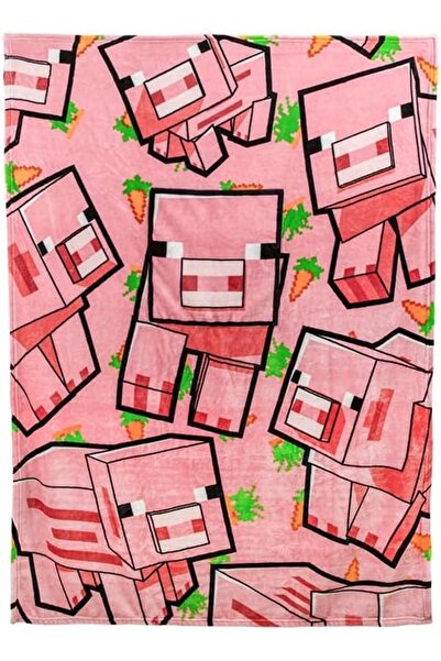Paladone Pătură-pernă 2 în 1 Minecraft Porc 120x150 cm