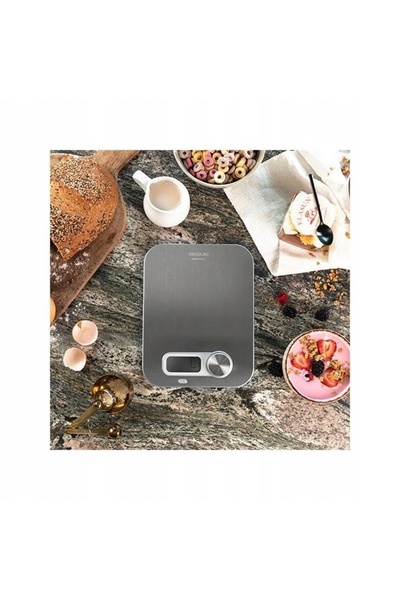 CECOTEC Cântar de bucătărie Cook Control 10300 EcoPower cu afișaj LCD, gri