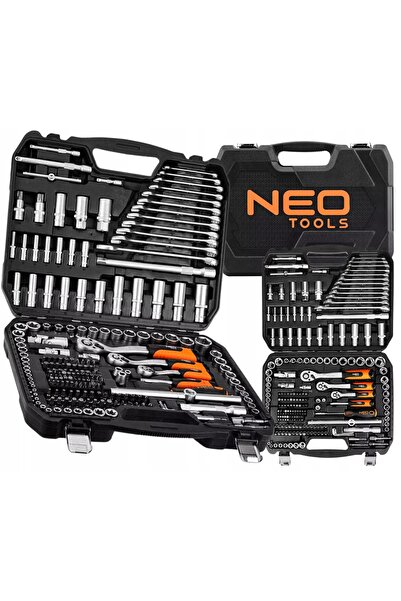 NEO Tools Set de chei tubulare 10-220 1/2 ", 3/8 ", 1/4 ", 220 piese
