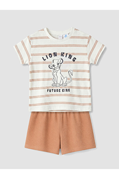 LC Waikiki Lion King Printed Baby Boys' Shorts Set