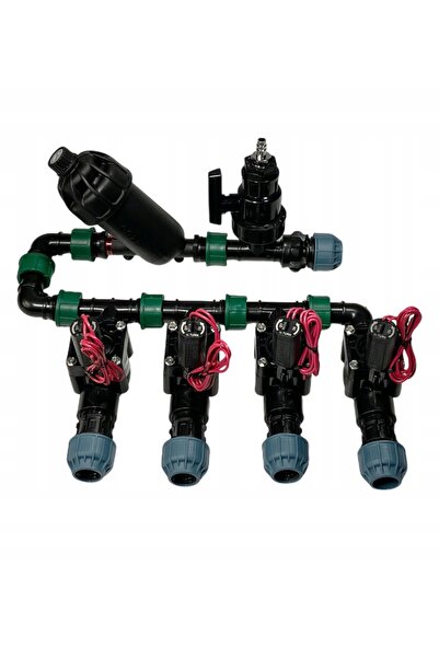 LoveMyGarden Colector cu 4 secțiuni Hunter PGV tub 25mm + Filtru + Aerator + Puț