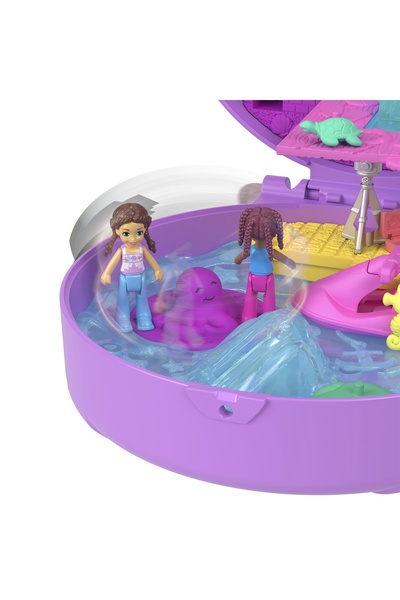 Polly Pocket DELFINA 2 MINILALKI SET ACVARIU COMPACT + ACCESORII