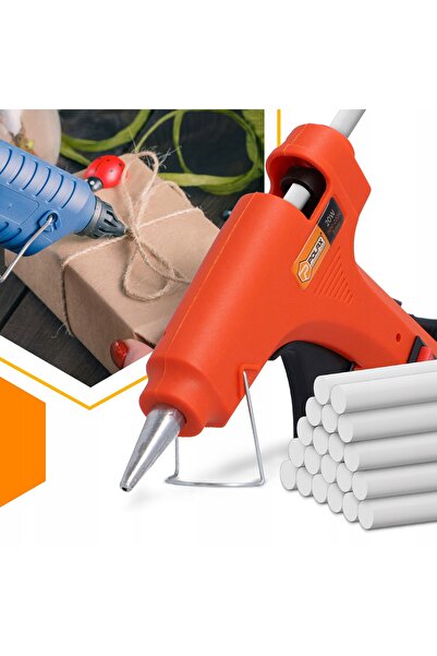 POLAX Pistol de lipit 20W, batoane de adeziv fierbinte 8x200mm, 2kg, LAKI, fă...