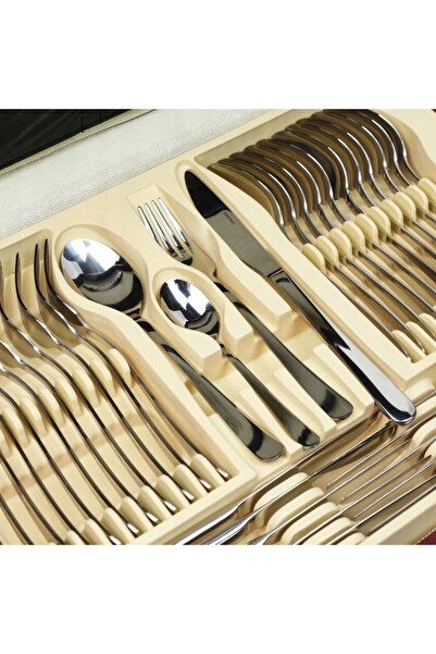 Kinghoff Set de tacâmuri de 72 de piese. Valiză pentru tacâmuri, inox cu luci...