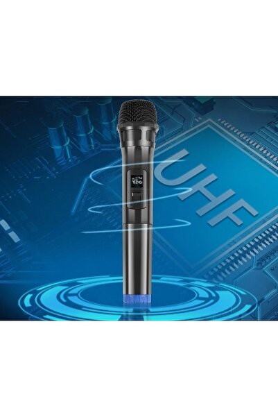 NO BRAND Microfon de studio dinamic fără fir, 30 m, UHF + receptor de 3,5 mm