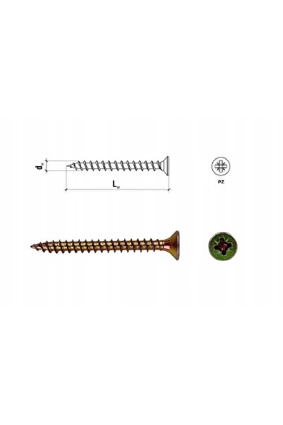 NO BRAND Șuruburi pentru lemn Screw-Met 6 X 160 mm 100 bucăți