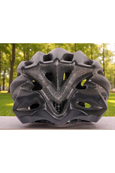 NO BRAND VÖGEL VKA-944 Cască de bicicletă MTB neagră cu lumină (mărimea M)