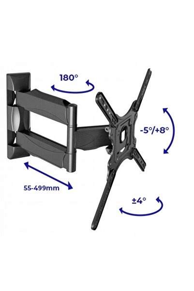 NO BRAND Suport TV de perete rotativ, universal, rezistent, pentru televizoar...