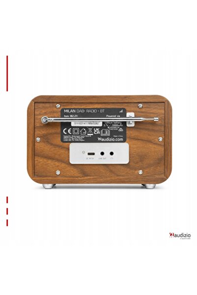 NO BRAND Radio DAB+ FM cu baterie, culoare argintie, pentru acasă și birou, A...