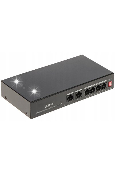 DAHUA Switch PoE 4+2 pentru încăperi PFS3006-4ET-36 puternic 36W