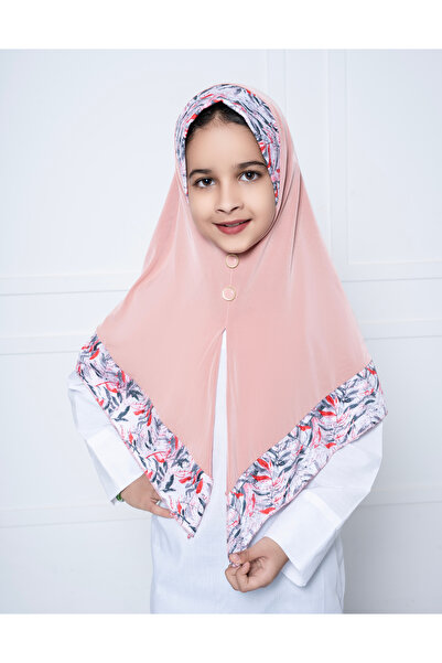 Linda Hijab Girls Rayon Prayer Hijab with Floral Printed Border – Soft Modest...