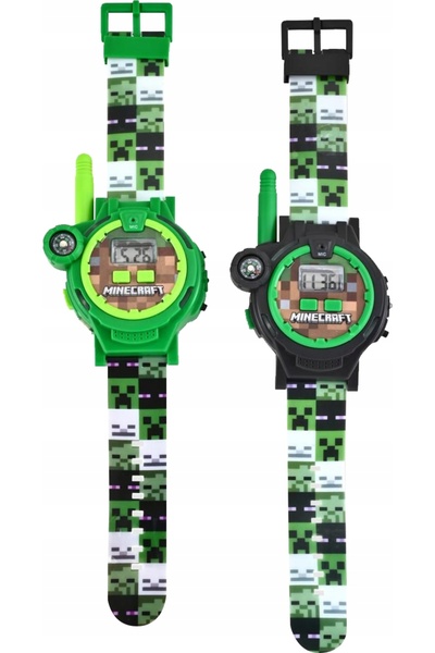 NO BRAND 2x Walkie Talkie Radio cu unde scurte + Ceas Minecraft cu LED Set de...