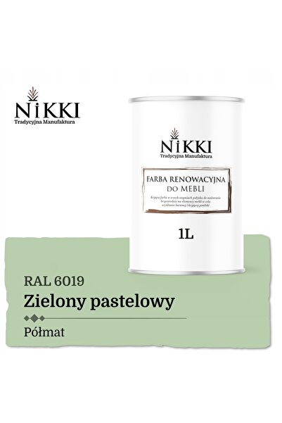 NO BRAND Vopsea pentru dulapuri de bucătărie verde pastel RAL6019 semi-mat 1L